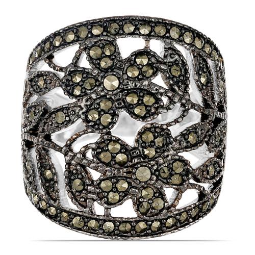 BUY 925 STERLING SILVER NATURAL AUSTRIAN MARCASITE GEMSTONE STYLISH RING